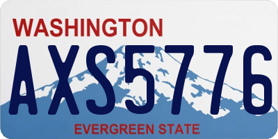 WA license plate AXS5776