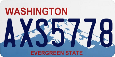 WA license plate AXS5778