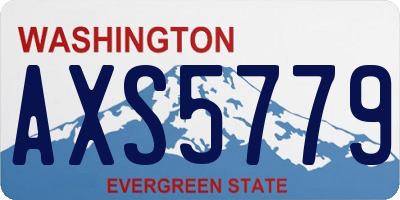 WA license plate AXS5779