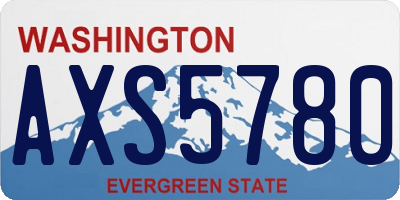 WA license plate AXS5780