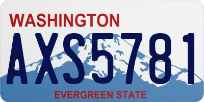 WA license plate AXS5781