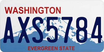 WA license plate AXS5784