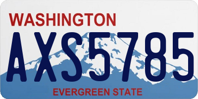 WA license plate AXS5785