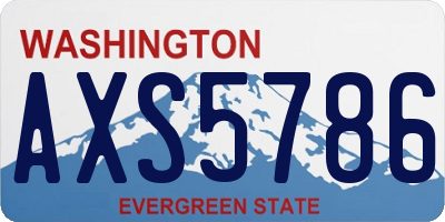 WA license plate AXS5786