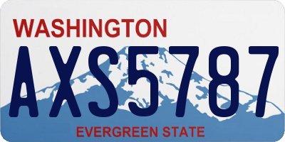 WA license plate AXS5787