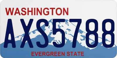 WA license plate AXS5788