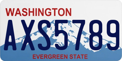 WA license plate AXS5789