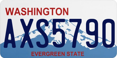 WA license plate AXS5790