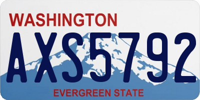 WA license plate AXS5792