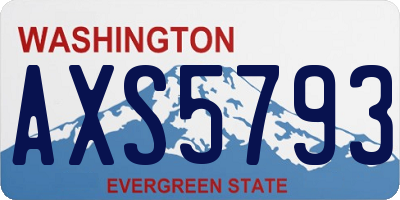 WA license plate AXS5793