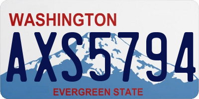 WA license plate AXS5794