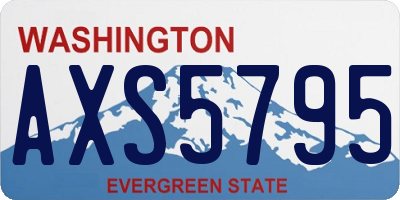 WA license plate AXS5795