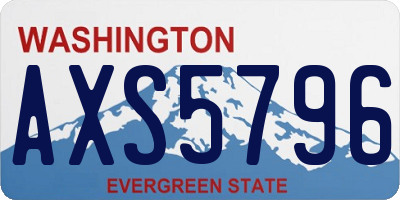 WA license plate AXS5796