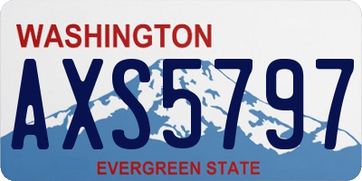 WA license plate AXS5797