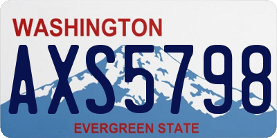 WA license plate AXS5798