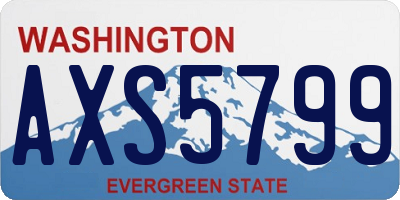 WA license plate AXS5799