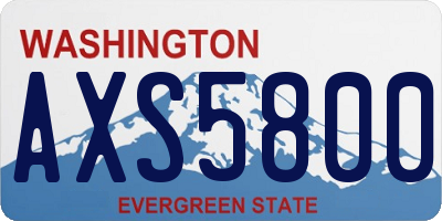 WA license plate AXS5800