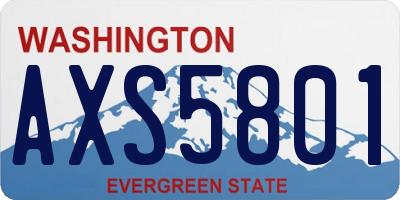 WA license plate AXS5801
