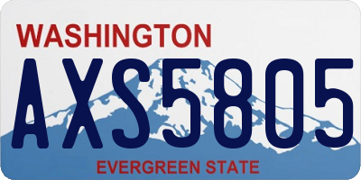 WA license plate AXS5805