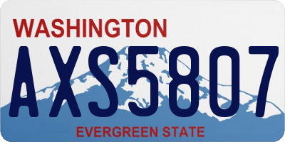 WA license plate AXS5807