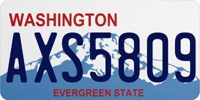 WA license plate AXS5809