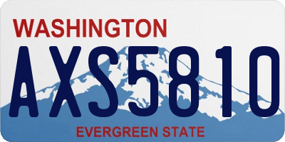 WA license plate AXS5810