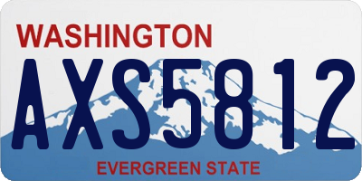 WA license plate AXS5812