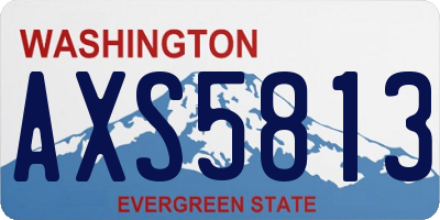 WA license plate AXS5813