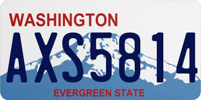WA license plate AXS5814