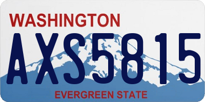 WA license plate AXS5815