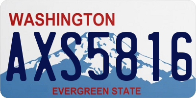 WA license plate AXS5816