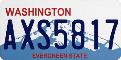 WA license plate AXS5817