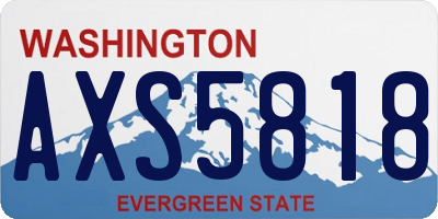 WA license plate AXS5818