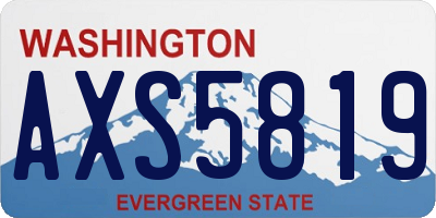 WA license plate AXS5819