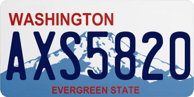 WA license plate AXS5820