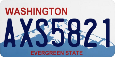 WA license plate AXS5821