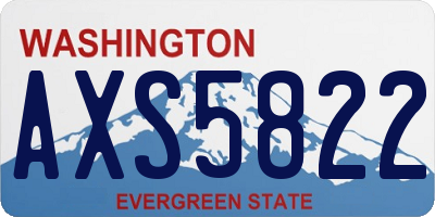 WA license plate AXS5822
