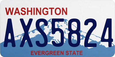 WA license plate AXS5824