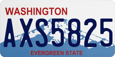 WA license plate AXS5825