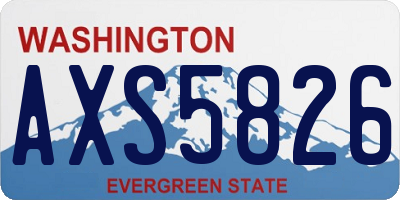 WA license plate AXS5826