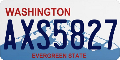 WA license plate AXS5827