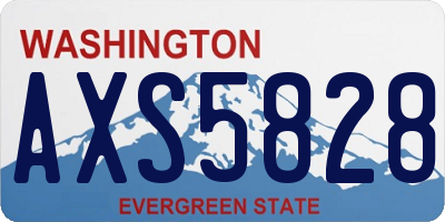 WA license plate AXS5828