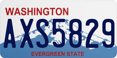 WA license plate AXS5829