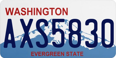 WA license plate AXS5830