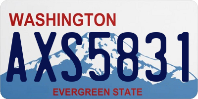 WA license plate AXS5831