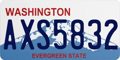 WA license plate AXS5832