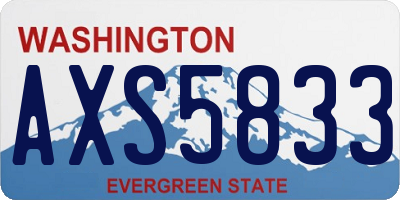 WA license plate AXS5833