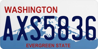 WA license plate AXS5836