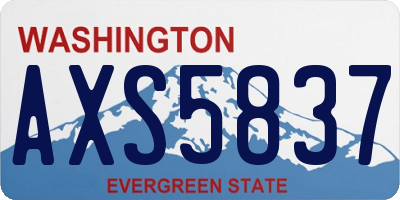 WA license plate AXS5837