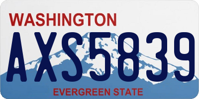WA license plate AXS5839